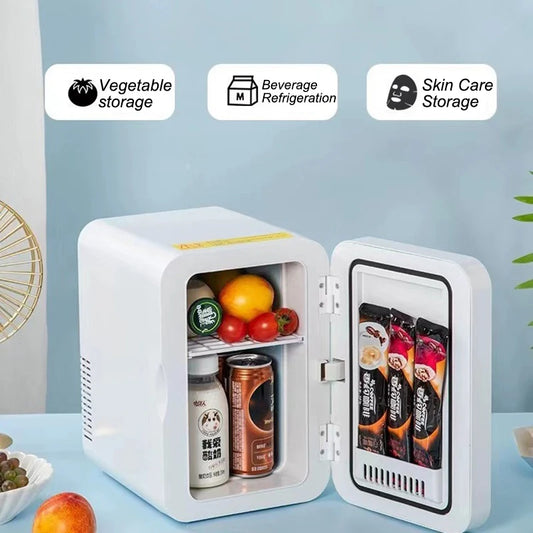 Mini Frigo 8L Portable - Voiture, Maison & Cosmétiques | 12V/220V