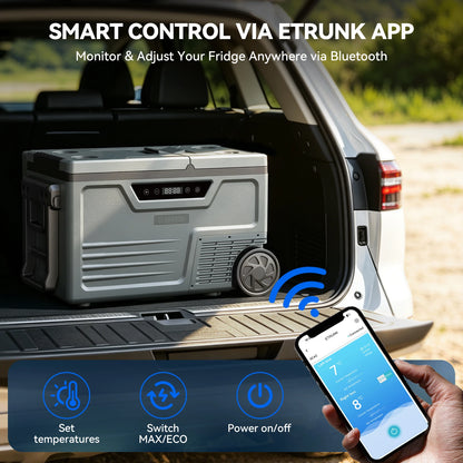 Glacière Électrique 48L Double Zone - Bluetooth APP | Camping & Voyage
