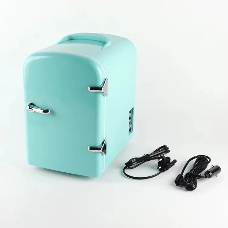 Mini Frigo Vintage Portable 4L - Rétro | Bureau & Voiture