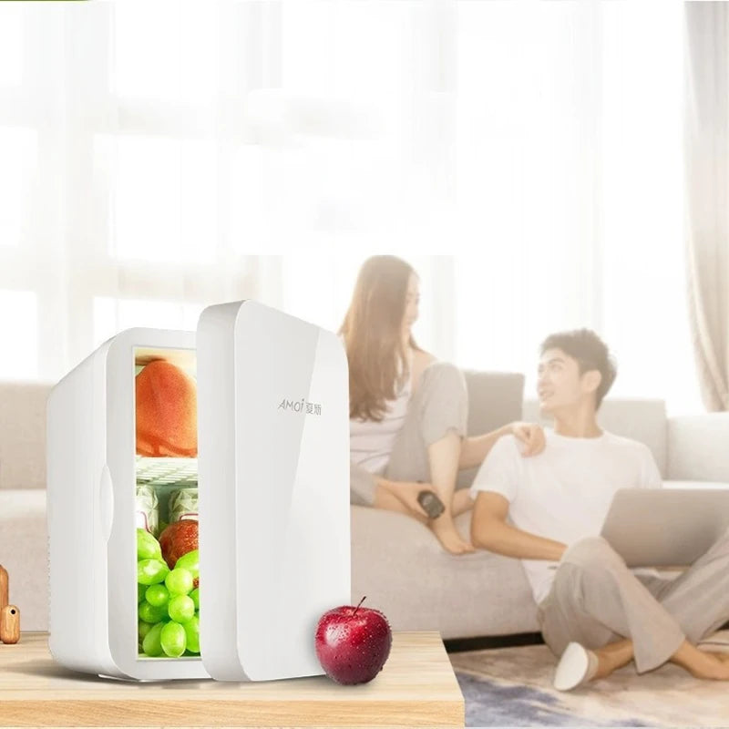 Mini Frigo 8L Portable - Voiture, Maison & Cosmétiques | 12V/220V