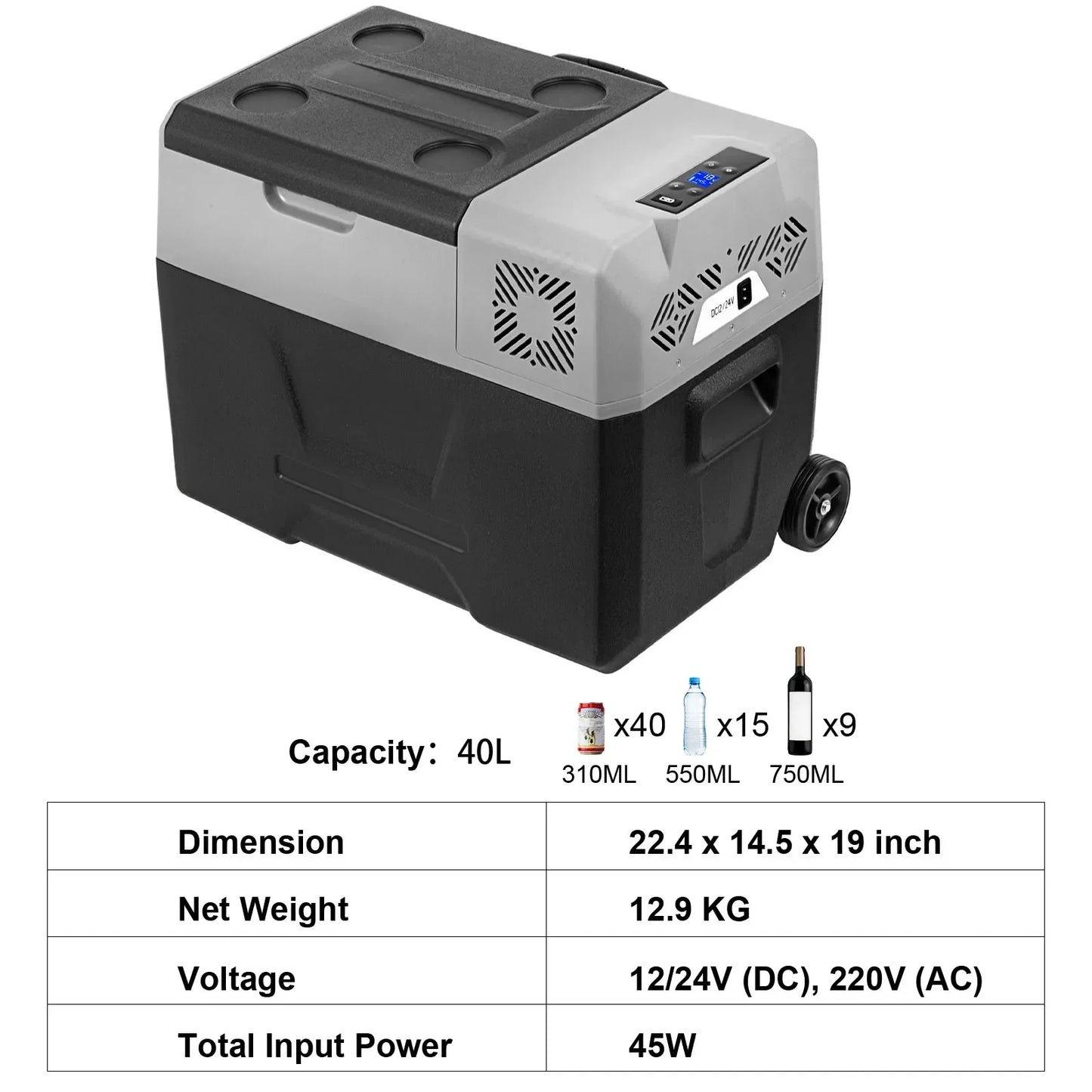 Glacière Électrique Compresseur 15L à 55L - Contrôle APP | -20°C