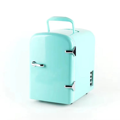 Mini Frigo Vintage Portable 4L - Rétro | Bureau & Voiture