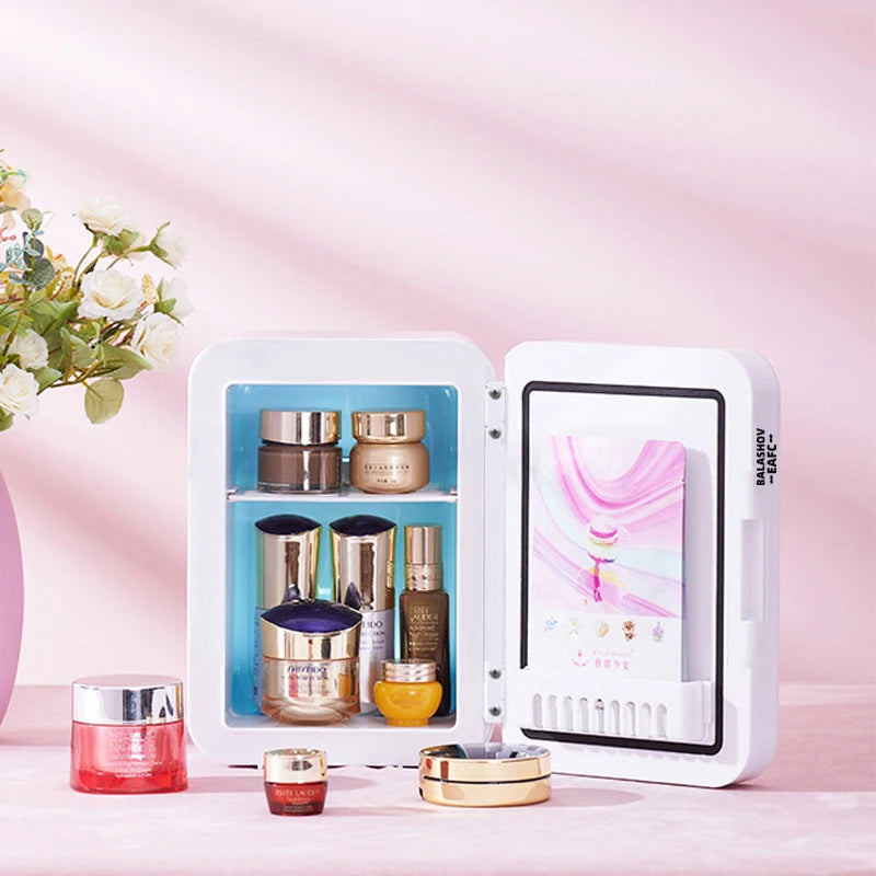 Mini Frigo Maquillage 4L avec Miroir LED - Skincare & Beauté | EAFC