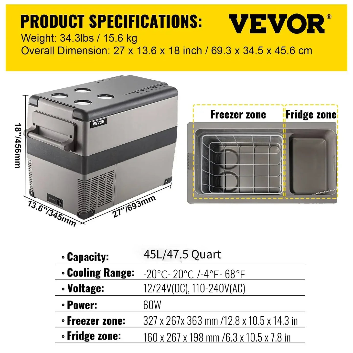 Glacière Électrique Compresseur 15L à 55L - Contrôle APP | -20°C