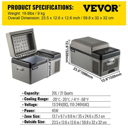 Glacière Électrique Compresseur 15L à 55L - Contrôle APP | -20°C