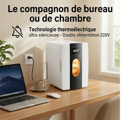 Mini Frigo Voiture 12L - Silencieux & Grande Capacité | 12V/220V
